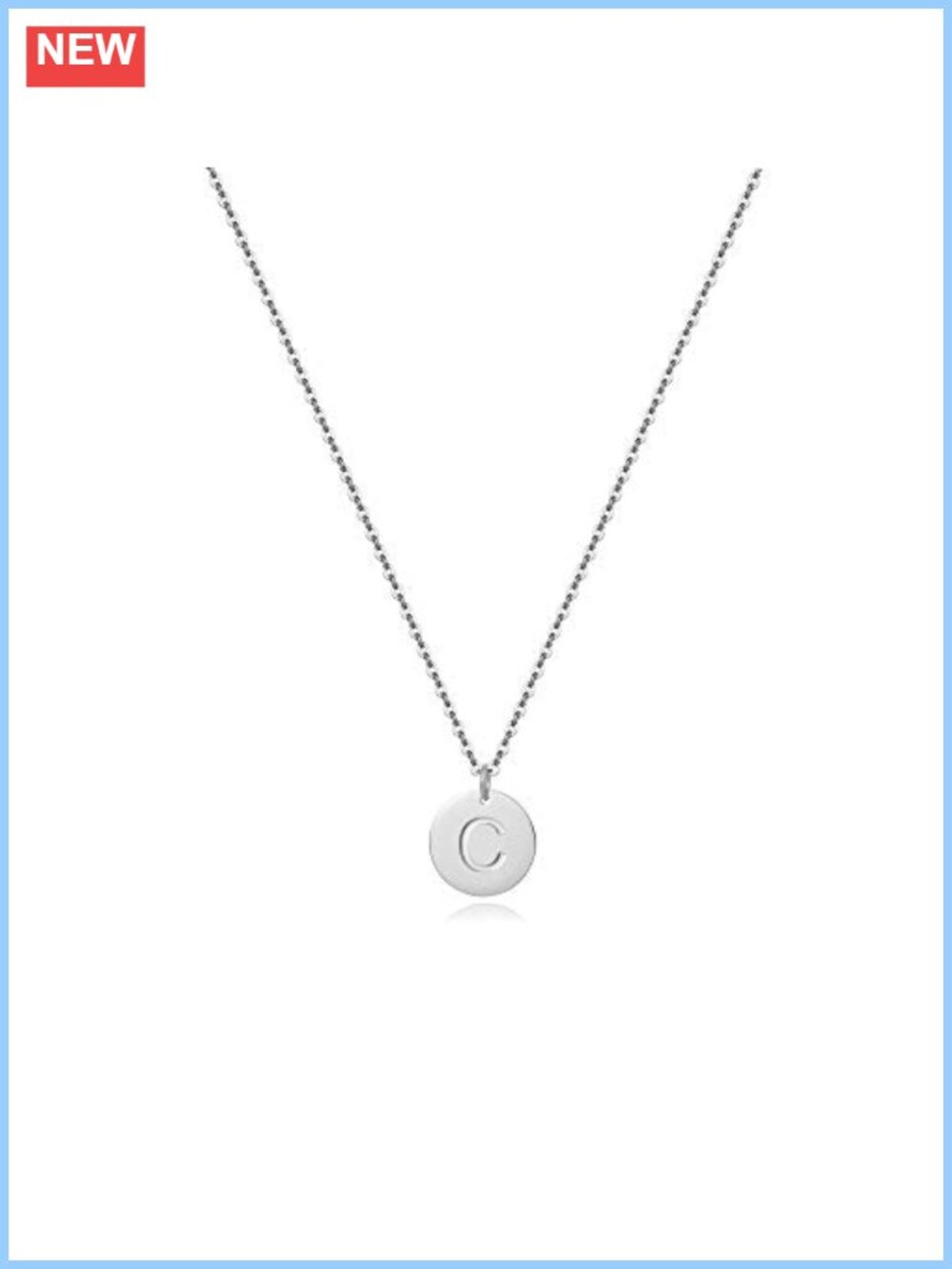 18k Gold Plated Dainty Initial Necklace Stainless Steel Pendant